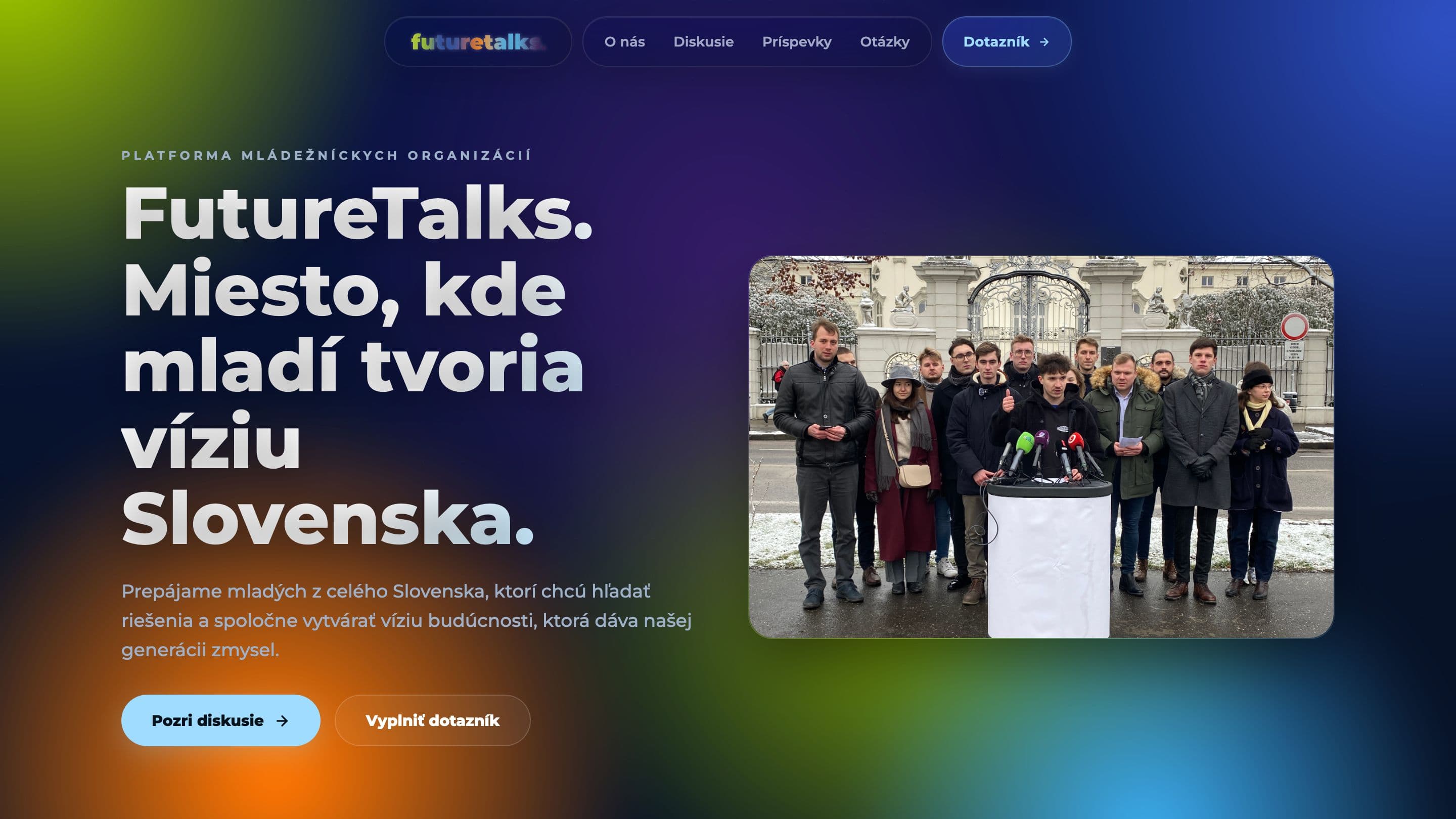 Náhľad webu futuretalks.sk